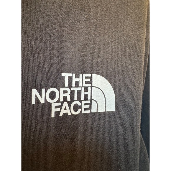 North Face Men's Sz Medium Hoodie Black Logo - Picture 4 of 5